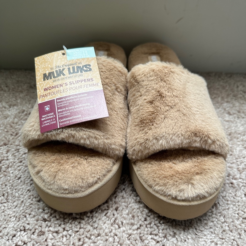 Muk Luks Women’s Platform Slide Slippers